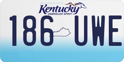 KY license plate 186UWE