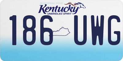 KY license plate 186UWG