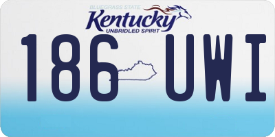 KY license plate 186UWI