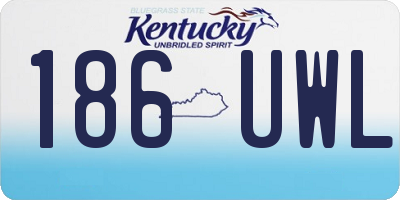 KY license plate 186UWL