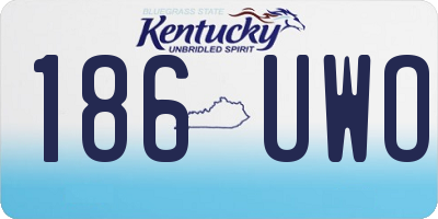 KY license plate 186UWO