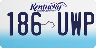 KY license plate 186UWP
