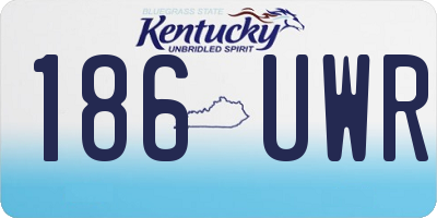 KY license plate 186UWR