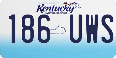 KY license plate 186UWS