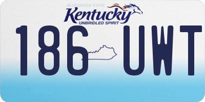 KY license plate 186UWT