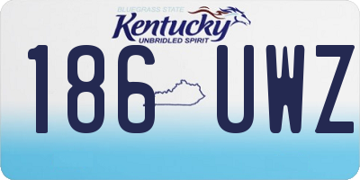 KY license plate 186UWZ