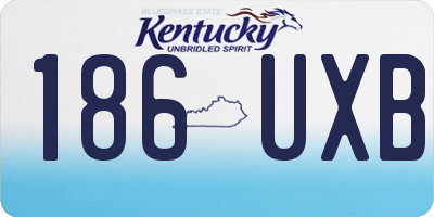 KY license plate 186UXB