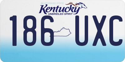 KY license plate 186UXC