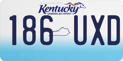 KY license plate 186UXD