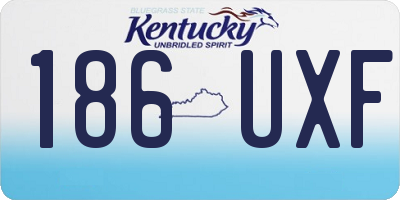KY license plate 186UXF