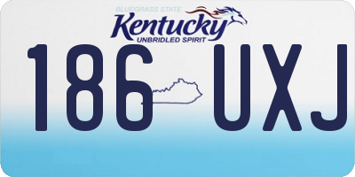 KY license plate 186UXJ