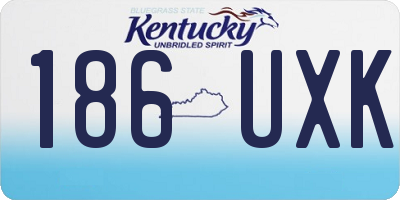 KY license plate 186UXK