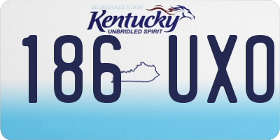 KY license plate 186UXO