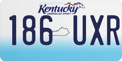KY license plate 186UXR