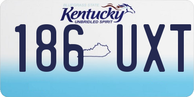 KY license plate 186UXT