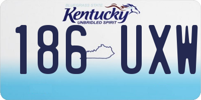 KY license plate 186UXW