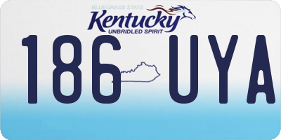 KY license plate 186UYA