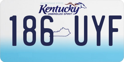 KY license plate 186UYF
