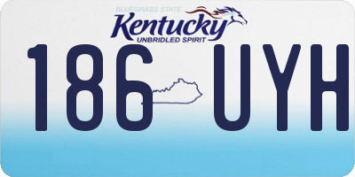 KY license plate 186UYH