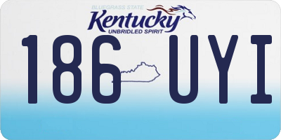 KY license plate 186UYI