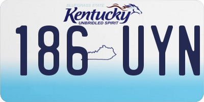 KY license plate 186UYN