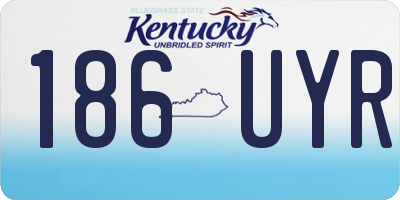 KY license plate 186UYR