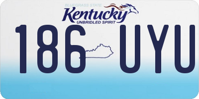 KY license plate 186UYU