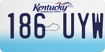 KY license plate 186UYW