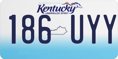 KY license plate 186UYY