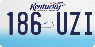 KY license plate 186UZI