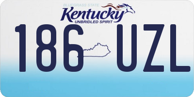 KY license plate 186UZL