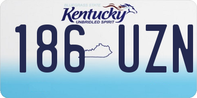 KY license plate 186UZN