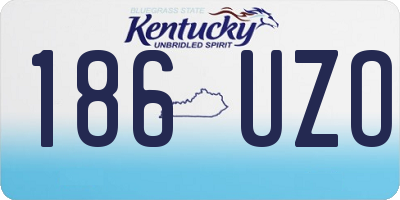 KY license plate 186UZO