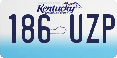 KY license plate 186UZP