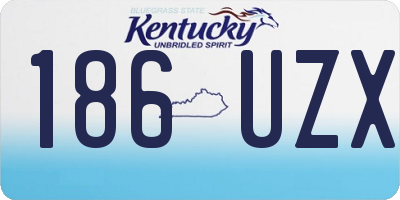 KY license plate 186UZX