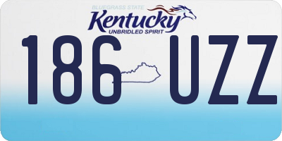 KY license plate 186UZZ
