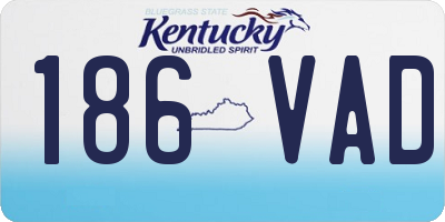 KY license plate 186VAD