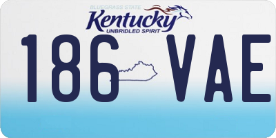 KY license plate 186VAE