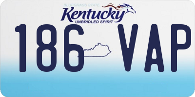 KY license plate 186VAP