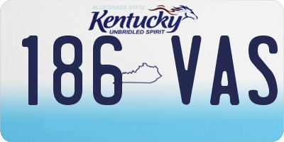 KY license plate 186VAS