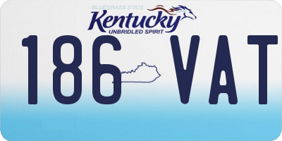 KY license plate 186VAT