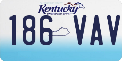 KY license plate 186VAV