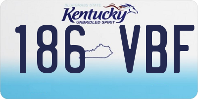 KY license plate 186VBF