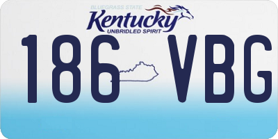 KY license plate 186VBG