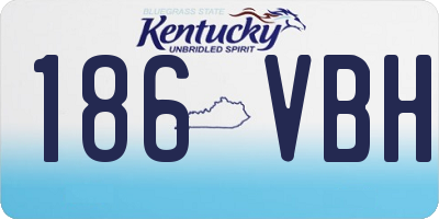 KY license plate 186VBH