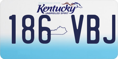 KY license plate 186VBJ