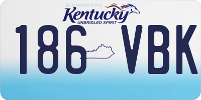 KY license plate 186VBK