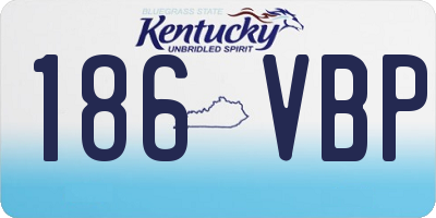 KY license plate 186VBP