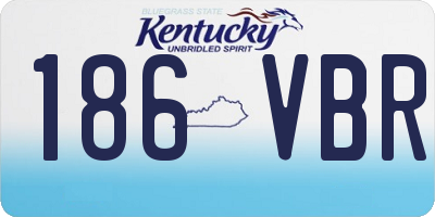 KY license plate 186VBR