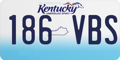 KY license plate 186VBS